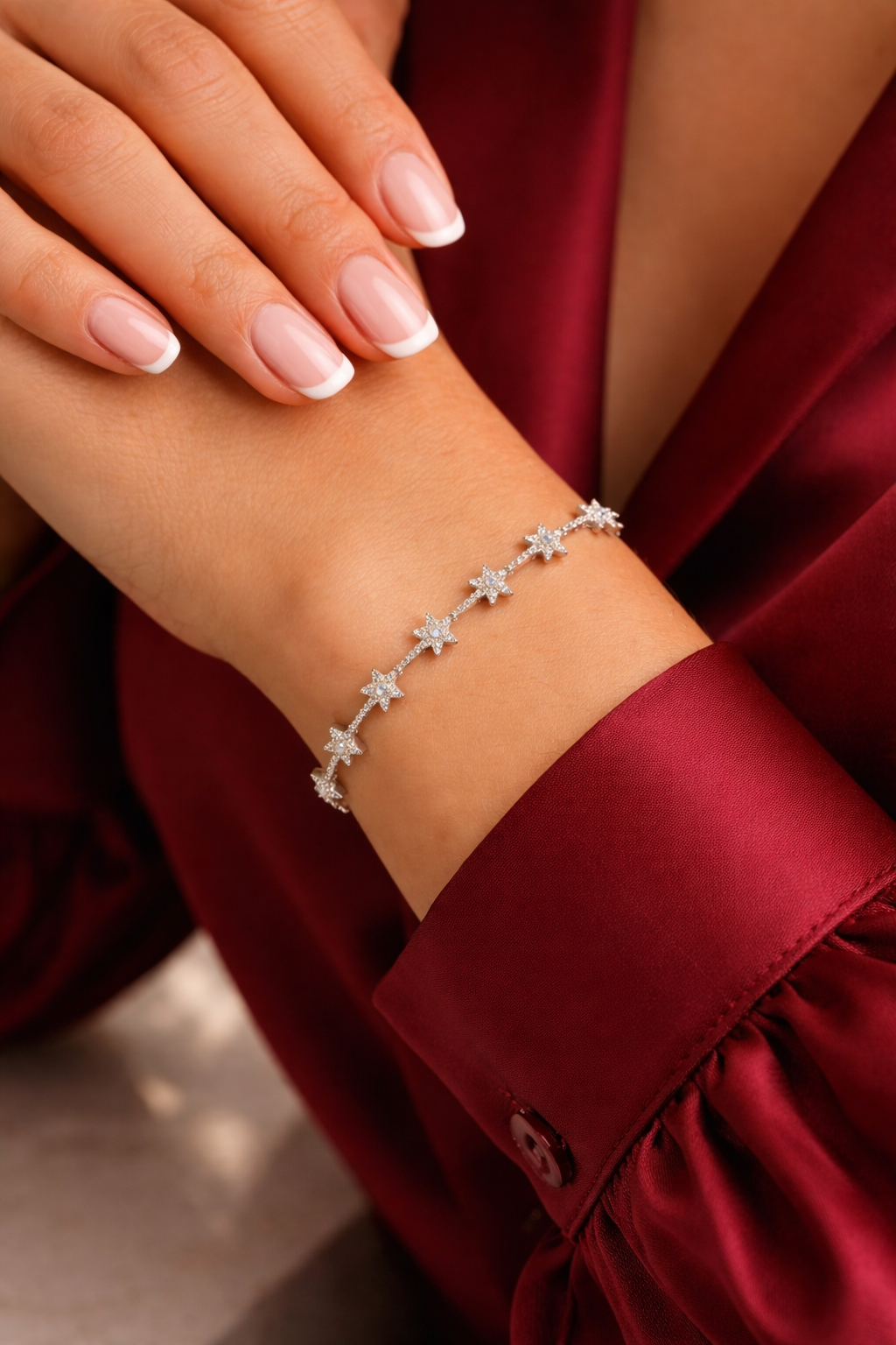 Taşlı yıldız bileklik