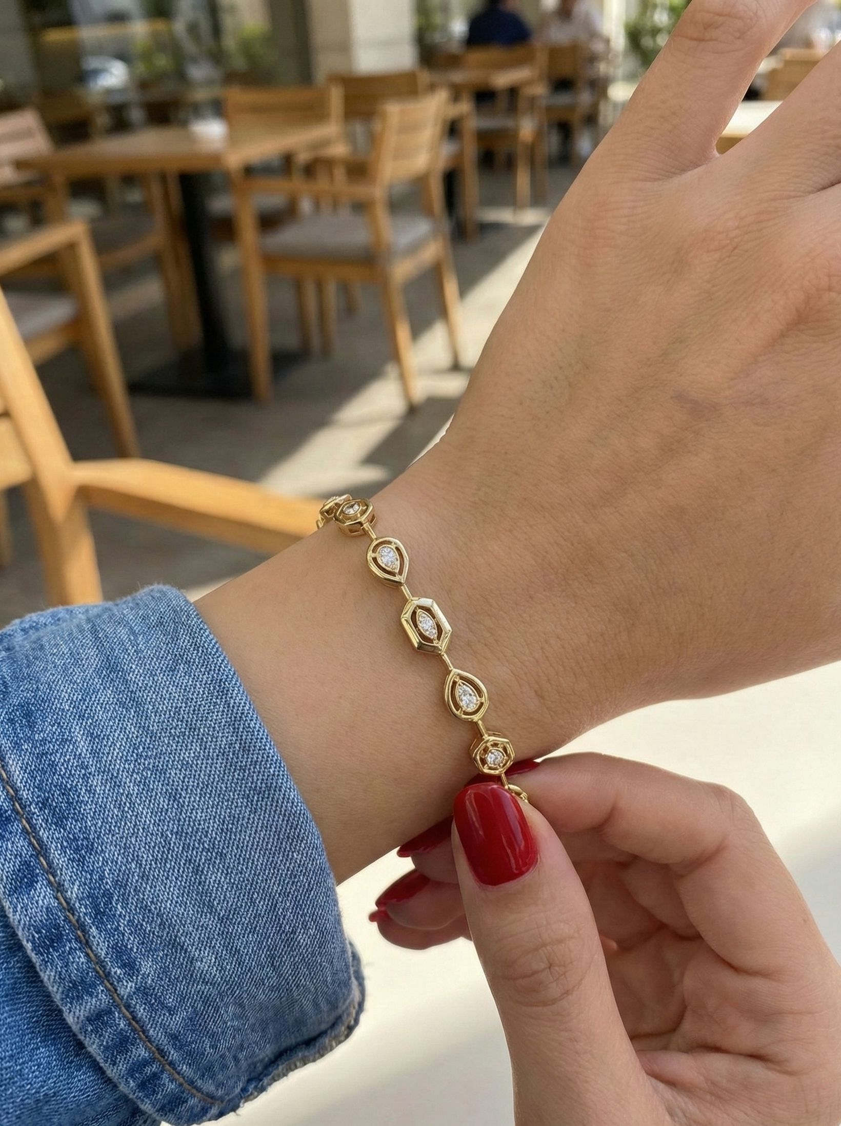 14K Damla model bileklik