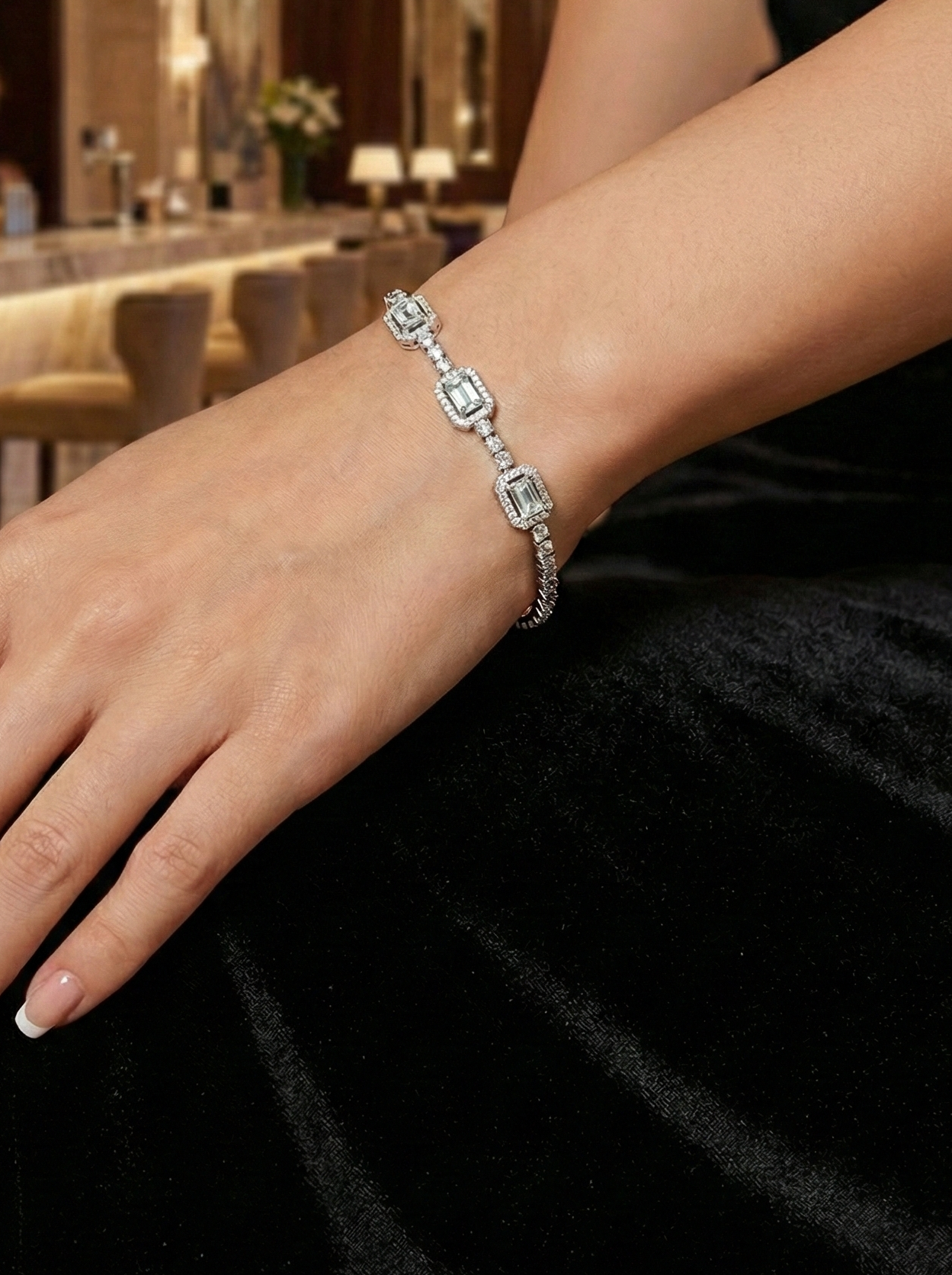 Kristal baget taşlı bileklik