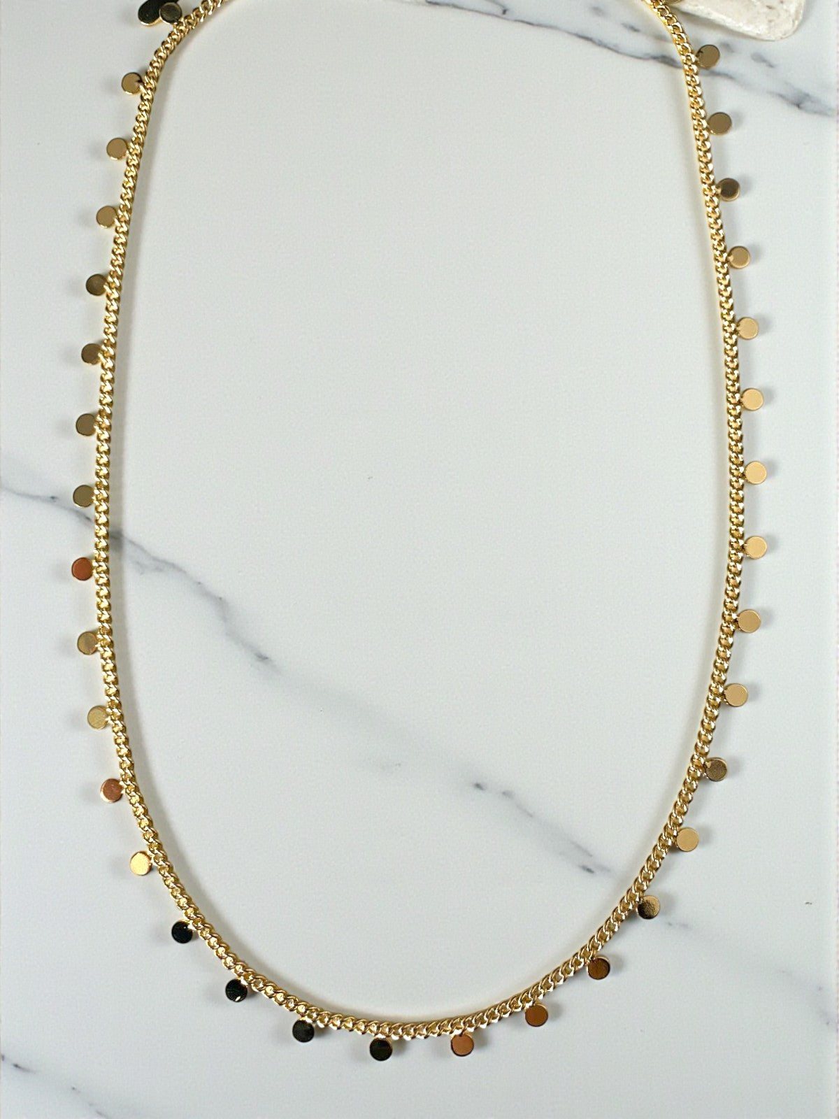 14K Altın Kaplama Pullu Kolye